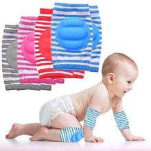Load image into Gallery viewer, Babymoon Kids Padded Knee Pads for Crawling, Anti-Slip Stretchable Cotton | Pack of 4 | Multi