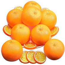 Load image into Gallery viewer, Babymoon Artificial 5 Oranges &amp; 10 Orange Slices | Decorative Add-ons |  Photography Props | Set of 15
