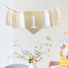 Load image into Gallery viewer, Babymoon 1st Birthday Wall Hanging | High Chair Birthday Banner | Baby Photoshoot Props Birthday