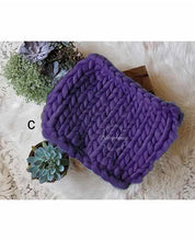 Load image into Gallery viewer, Babymoon Marino Wool Knit Throw Basket Filler Blanket Baby Photography Photoshoot Props