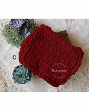 Load image into Gallery viewer, Babymoon Marino Wool Knit Throw Basket Filler Blanket Baby Photography Photoshoot Props