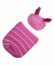 Load image into Gallery viewer, Babymoon Piglet Set Wrap with Cap Newborn Photography Props | Set of 2 | Pink