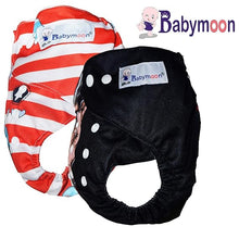 Load image into Gallery viewer, Babymoon (Pack of 2) Washable Adjustable Reusable Cloth Diaper
