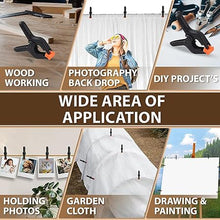 Load image into Gallery viewer, Babymoon 4.7inch/12cm Clamps Clips, Photography Backdrop Support Spring Clamps for Background Muslin, Canvas, Paper, Chromakey Screen, Backdrop Stand, Woodworking, Crafts | Black