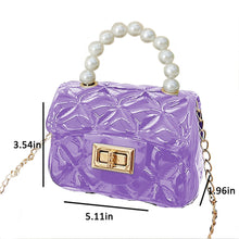 Load image into Gallery viewer, Babymoon Kids Jelly Sling Purse Fashion Handbag (9x13x5 CM) – Purple