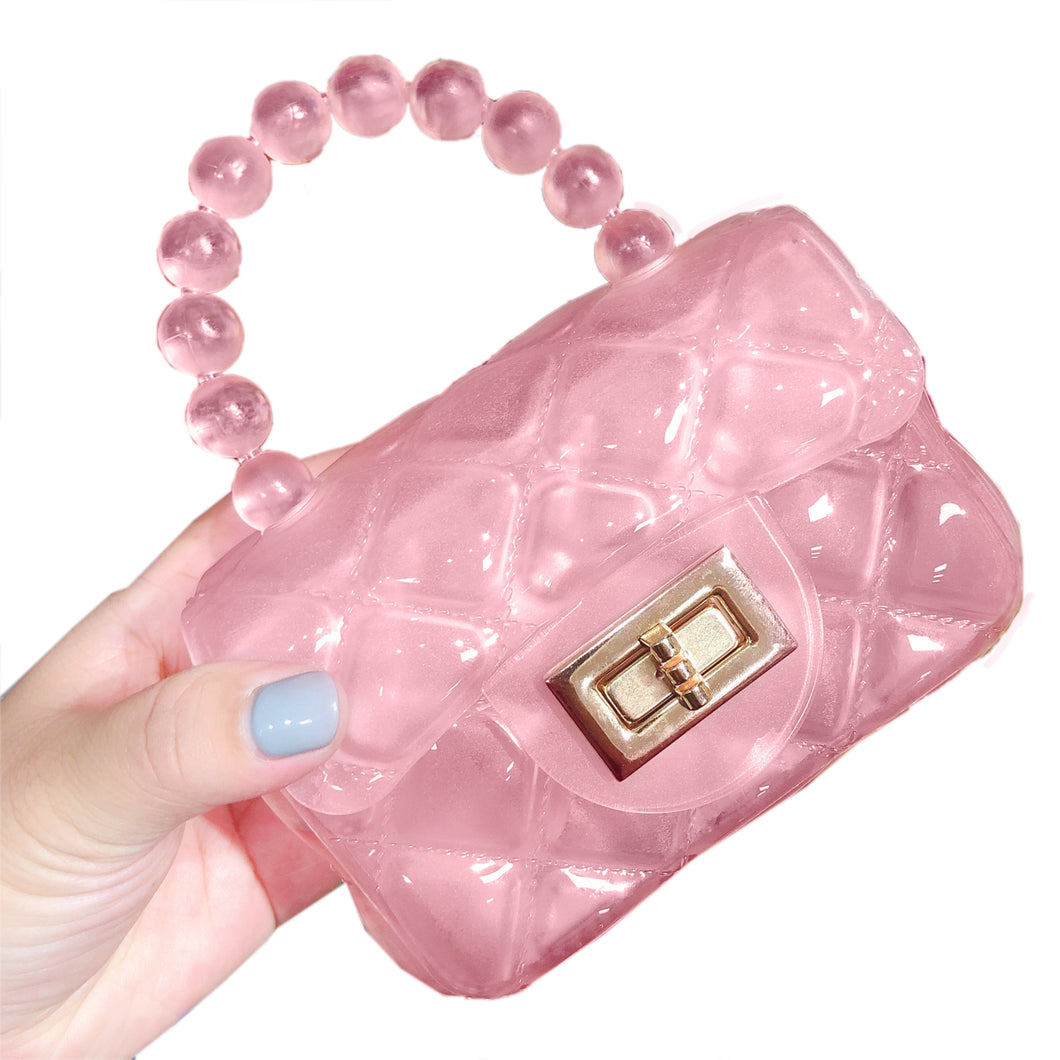 Babymoon Kids Jelly Sling Purse Fashion Handbag (10x13x5 CM) – Light Pink