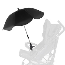 Load image into Gallery viewer, Babymoon UV Rays Protection Parasol Rain Canopy Cover Clamp Carriage Sun Shade Pram Stroller Umbrella – Black
