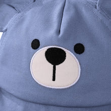 Load image into Gallery viewer, Babymoon Cotton Baby Kids Boys Girls Summer Cap Bear Design | 0-2 Years | Blue
