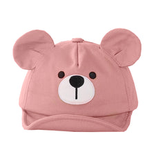 Load image into Gallery viewer, Babymoon Cotton Baby Kids Boys Girls Summer Cap Bear Design | 0-2 Years | Pink