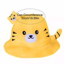 Load image into Gallery viewer, Babymoon Cotton Baby Kids Boys Girls Summer Cap With Head String Cat Design | 2-6 Years | Yellow
