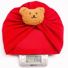 Load image into Gallery viewer, Babymoon Beanie Bear Turban Knot Boy’s Girl’s Kids New Born Baby Cap Hat Headwear 0-2 Y | Red