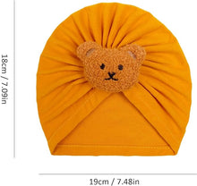 Load image into Gallery viewer, Babymoon Beanie Bear Turban Knot Boy’s Girl’s Kids New Born Baby Cap Hat Headwear 0-2 Y | Yellow