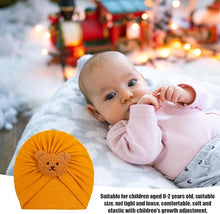 Load image into Gallery viewer, Babymoon Beanie Bear Turban Knot Boy’s Girl’s Kids New Born Baby Cap Hat Headwear 0-2 Y | Yellow