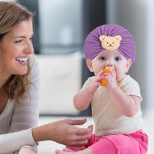 Load image into Gallery viewer, Babymoon Beanie Bear Turban Knot Boy’s Girl’s Kids New Born Baby Cap Hat Headwear 0-2 Y | Purple