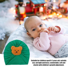 Load image into Gallery viewer, Babymoon Beanie Bear Turban Knot Boy’s Girl’s Kids New Born Baby Cap Hat Headwear 0-2 Y | Green