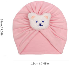 Load image into Gallery viewer, Babymoon Beanie Bear Turban Knot Boy’s Girl’s Kids New Born Baby Cap Hat Headwear 0-2 Y | Lightpink