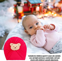 Load image into Gallery viewer, Babymoon Beanie Bear Turban Knot Boy’s Girl’s Kids New Born Baby Cap Hat Headwear 0-2 Y | Darkpink