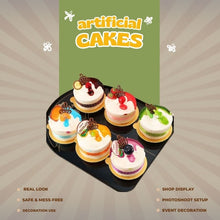 Load image into Gallery viewer, Babymoon Soft Artificial Round Cakes | Decorative Add-ons | Photography Props | Set of 6pc