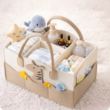 Load image into Gallery viewer, Babymoon Baby Products Caddy Diaper Organiser Bag | Multifunctional Travel Diaper Backpack Baby Wipes Felt Storage, Nursery, Foldable and Portable