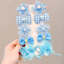 Load image into Gallery viewer, Babymoon Fusion Flower 10pcs Hairclips Hair Accessories Set | Blue
