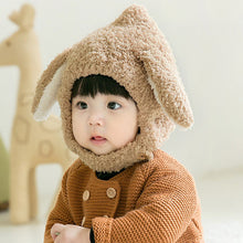 Load image into Gallery viewer, Babymoon Baby Rabbit Winter Ear Protection Cap Kids Hat Boys Girls Cap | 1-2Y | Brown