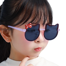 Load image into Gallery viewer, Babymoon Baby Boys Girls Cat Style Unisex Kids Sunglasses with Case | Baby Return Gift Set | Black
