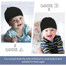 Load image into Gallery viewer, Babymoon Stretchable Pullover Baby Hat Caps | 3-12 Months | Black
