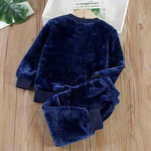 Load image into Gallery viewer, Babymoon Set of 2 | Baby Sleepwear Nightsuit Kid’s Nightdress T-shirt with Pants Pajamas Winter Sweater | Darkblue