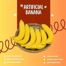 Load image into Gallery viewer, Babymoon | Set of 6 | Mix Simulation Fake Banana | Artificial Plastic Model | Ornament Decoration | Photography Props Basket Display Filler Vegetables