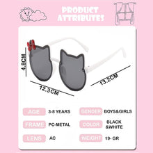 Load image into Gallery viewer, Babymoon Baby Boys Girls Cat Style Unisex Kids Sunglasses with Case | Baby Return Gift Set | Black