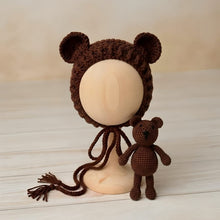Load image into Gallery viewer, Babymoon Bear Teddy with Cap New Born Baby Photography Shoot Props Costumes