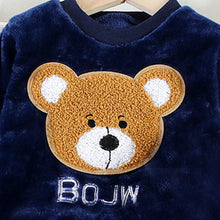 Load image into Gallery viewer, Babymoon Set of 2 | Baby Sleepwear Nightsuit Kid’s Nightdress T-shirt with Pants Pajamas Winter Sweater | Darkblue