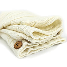 Load image into Gallery viewer, Babymoon Organic Knitted Woollen Swaddle Sleeping Bag | 0-3M - White