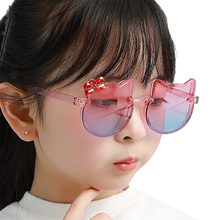 Load image into Gallery viewer, Babymoon Baby Boys Girls Cat Style Unisex Kids Sunglasses with Case | Baby Return Gift Set | Blue-Pink