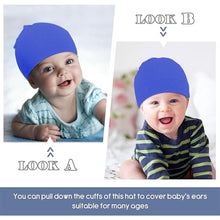 Load image into Gallery viewer, Babymoon Stretchable Pullover Baby Hat Caps | 3-12 Months | Blue