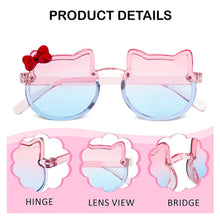 Load image into Gallery viewer, Babymoon Baby Boys Girls Cat Style Unisex Kids Sunglasses with Case | Baby Return Gift Set | Blue-Pink