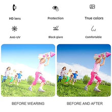 Load image into Gallery viewer, Babymoon Baby Boys Girls Cat Style Unisex Kids Sunglasses with Case | Baby Return Gift Set | Blue-Pink