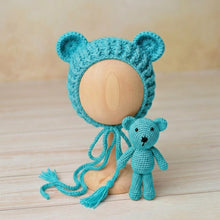 Load image into Gallery viewer, Babymoon Bear Teddy with Cap New Born Baby Photography Shoot Props Costumes