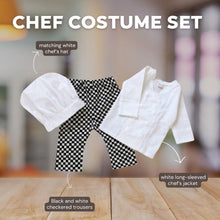 Load image into Gallery viewer, Babymoon Set of 3 | Baby Chef Coat with Hat and Pant | Baker MasterChef Baby Photoshoot Props | Chef Theme | 0-3 Months
