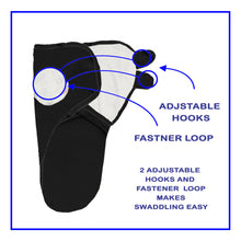 Load image into Gallery viewer, Babymoon Cotton Baby Swaddle | Wrapping Blanket | Baby Sleeping Wrap | New-Born Swaddle Wrap | 0-3Months | Black