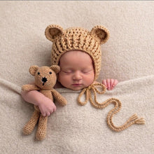 Load image into Gallery viewer, Babymoon Bear Teddy with Cap New Born Baby Photography Shoot Props Costumes