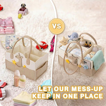 Load image into Gallery viewer, Babymoon Baby Products Caddy Diaper Organiser Bag | Multifunctional Travel Diaper Backpack Baby Wipes Felt Storage, Nursery, Foldable and Portable