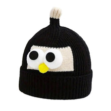 Load image into Gallery viewer, Babymoon Cartoon Angry Birds Woolen Winter Kids Cap Hat | Black