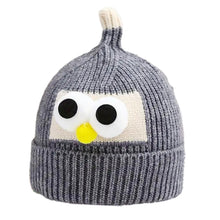 Load image into Gallery viewer, Babymoon Cartoon Angry Birds Woolen Winter Kids Cap Hat | Grey
