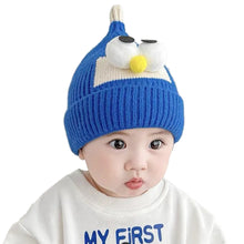 Load image into Gallery viewer, Babymoon Cartoon Angry Birds Woolen Winter Kids Cap Hat | Darkblue
