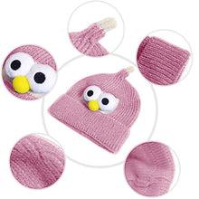 Load image into Gallery viewer, Babymoon Cartoon Angry Birds Woolen Winter Kids Cap Hat | Pink

