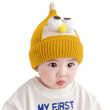 Load image into Gallery viewer, Babymoon Cartoon Angry Birds Woolen Winter Kids Cap Hat | Yellow
