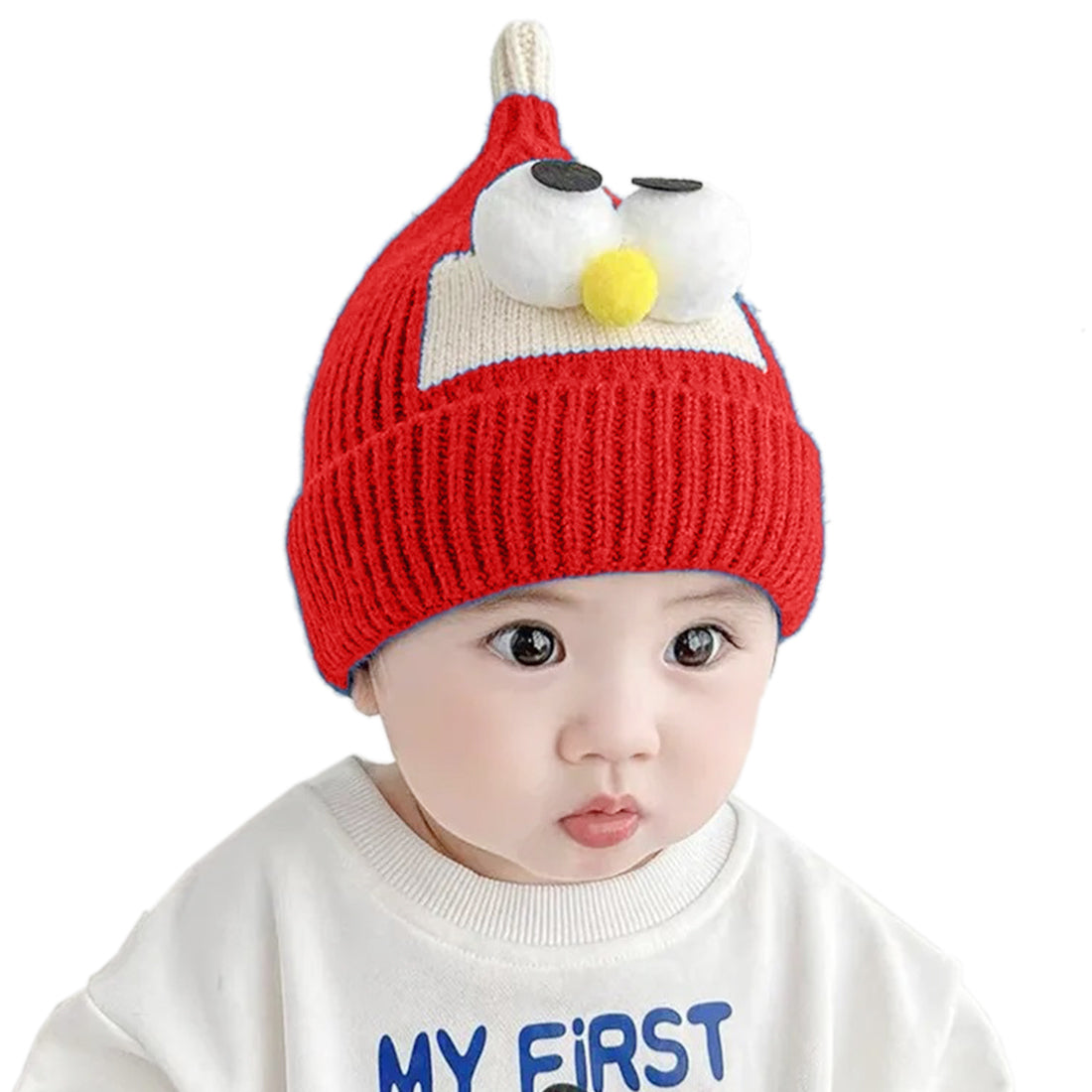 Babymoon Cartoon Angry Birds Woolen Winter Kids Cap Hat Red