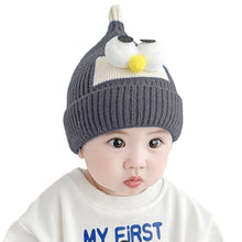 Load image into Gallery viewer, Babymoon Cartoon Angry Birds Woolen Winter Kids Cap Hat | Grey
