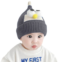 Load image into Gallery viewer, Babymoon Cartoon Angry Birds Woolen Winter Kids Cap Hat | Grey